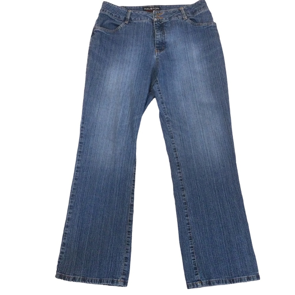 Halston Jeanswear Stretch High Rise Boot Cut Jeans Size 10